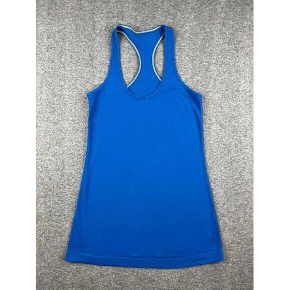 Lululemon Blue Racerback Athletic Tank Top Size 2 - Picture 1 of 5